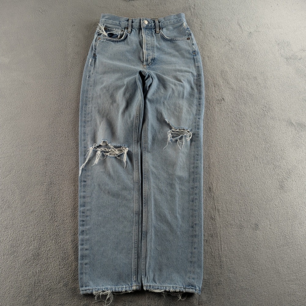 AGOLDE 90s Loose Fit Jeans Womens 23 Captured Distressed High Rise Straight